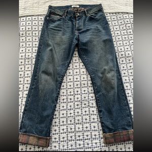 Taylor Stitch Democratic Brushed Back Jean Sawyer Wash Selvage Size 33x34